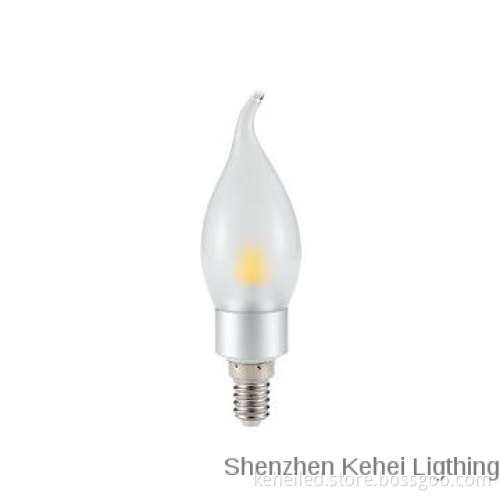 3W E14 LED candle lights 220V with matt glass and Epistar chip